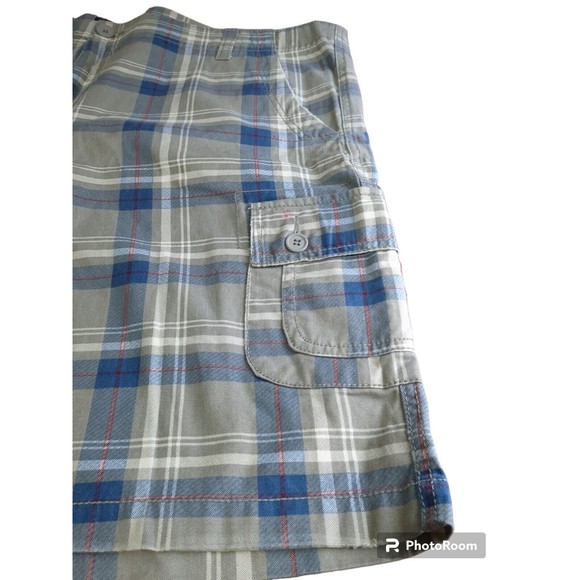 Legend One Men's Plaid Cargo Shorts Size 46 Flat Front, Plaid - Picture 5 of 9